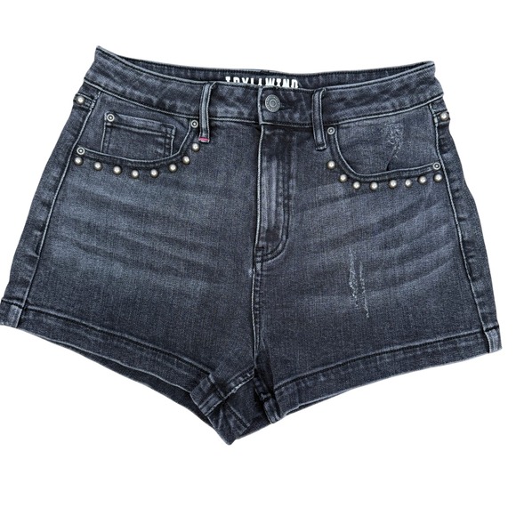 Idyllwind Miranda Lambert Jean Shorts 10W Black Studded High Rise Gypsy - Picture 7 of 7